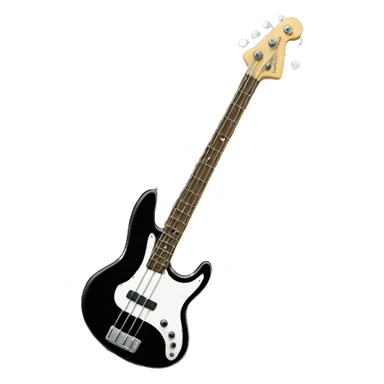 bass guitar black sticker