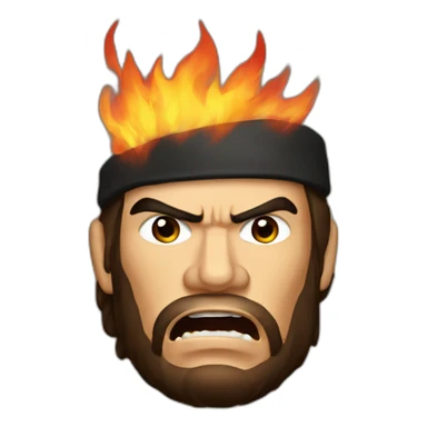 Angry Cheguevara with fire sticker