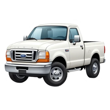 White Ford Truck sticker