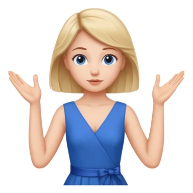 A girl with curious expressions and her arms making a v  on her waist  sticker