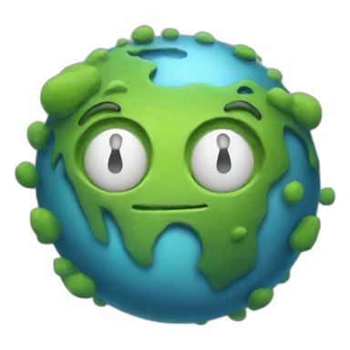 geothermal earth creature sticker
