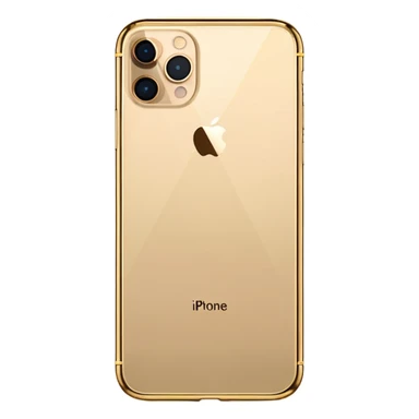 Gold border iPhone 16 Pro Max with no notch frontview sticker