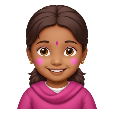 create a indian baby girl child sticker