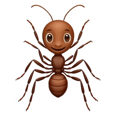 a smiling ant sticker