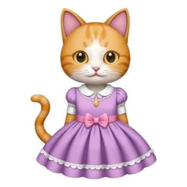 cat in a dress sticker