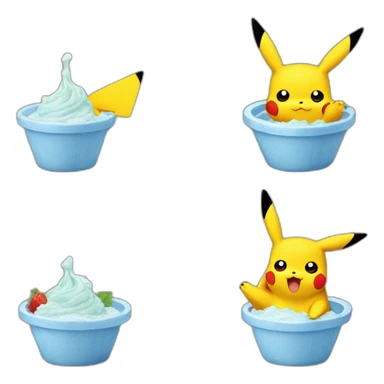 Pikachu qui mange un glace sticker