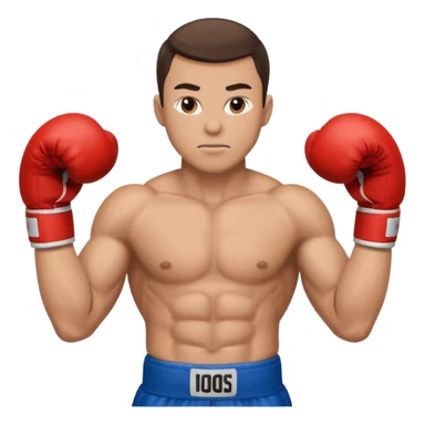 athlete in boxing gloves sticker