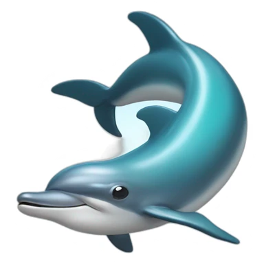 swimming dolphin sticker