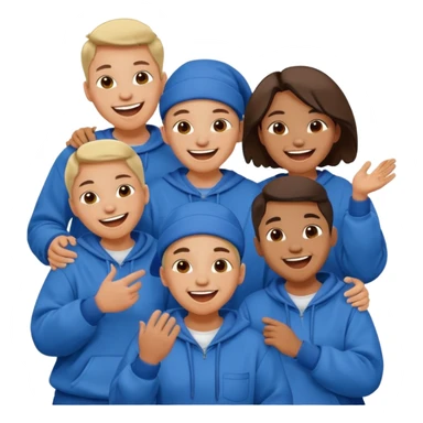 Cholos vestidos de azul con ropa ancha sticker