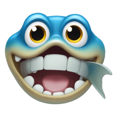 open-eye-and-close-eye-but-open-mouth and singing but be a fishdog sticker