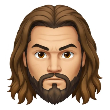 jason mamo long hair from Games of throne character face only younger sticker