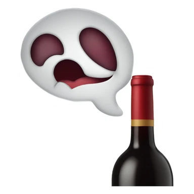 Bottle of red wine laughing  sticker