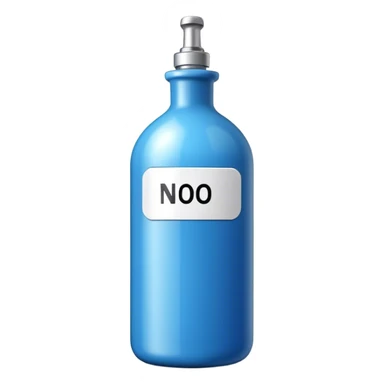 a bottle of Nitrous oxide or NOS blue with vry persie detail sticker