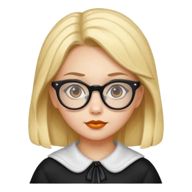 girl with hallowen costumes with glasses sticker