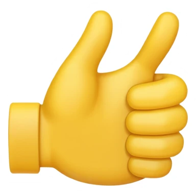 Thumbs up emoji but the thumb is tiny sticker