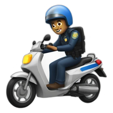 Moped thief in police chase sticker