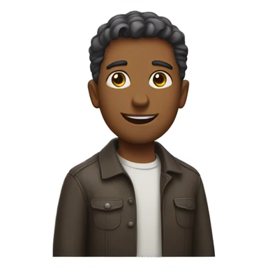 a man with babell sticker