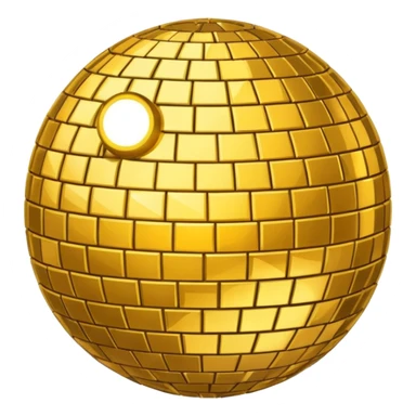 golden sparkling disco ball sticker