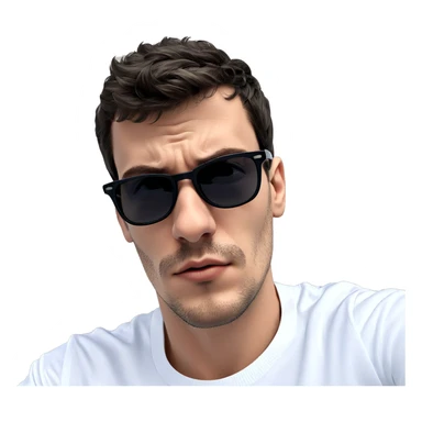 cool guy in white shirt sticker