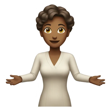 women with open arms sticker