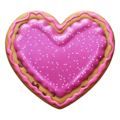 cookie heart with glitter sticker