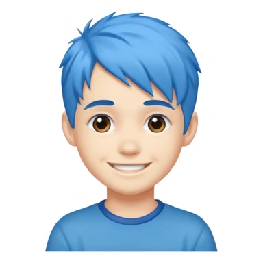 blue haired kid sticker