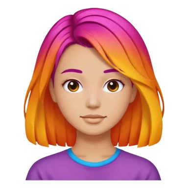 Coloring a hair sticker