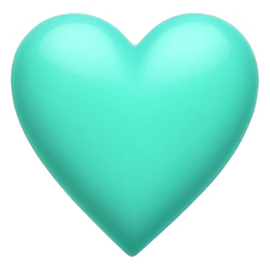 Pastel Turquoise heart sticker