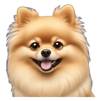 pomeranian with alopecia sticker