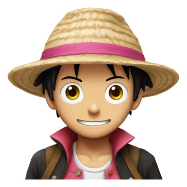 Luffy with pink  sticker