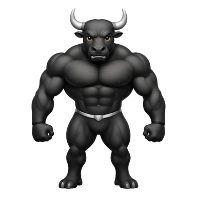bull black sticker
