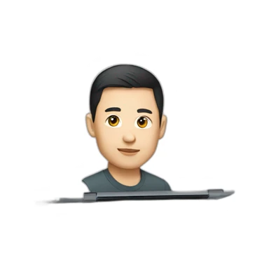 Young Kazakh designer laptop sticker