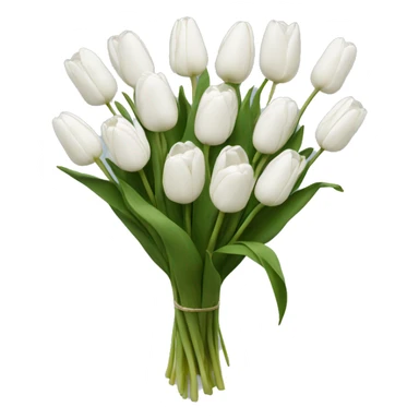 bouquet of white tulips sticker