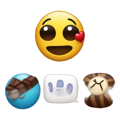 spider in spiderweb, smiley face, Information ballon & chocalate sticker