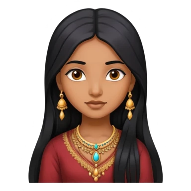 Indian girl with long hair sticker