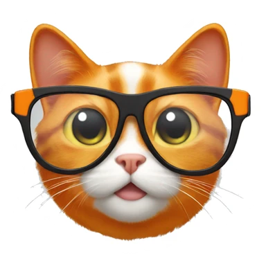 Orange cat with googles on sticker