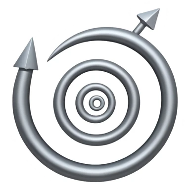 three armed spiral sticker