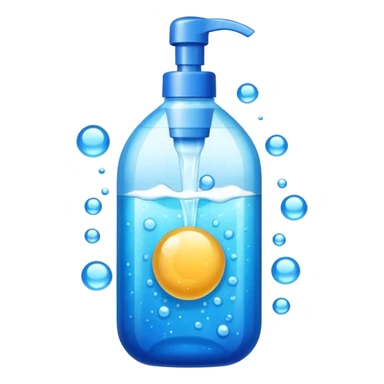 Dishwashing liquid blue color sticker