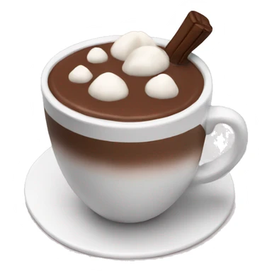 Hot chocolate fancy cup sticker