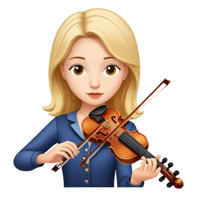a girl playing violin  sticker