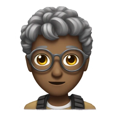 Boba anime with star glasses mad sticker