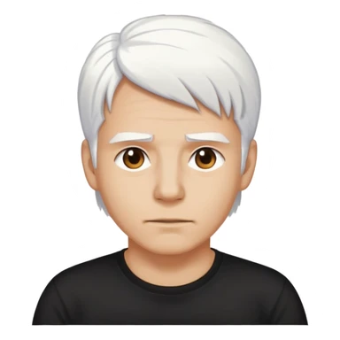 A character from jujutsu kaisen with white hair with black t-shirt saying "nah I'd win" sticker