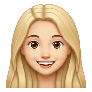 smiling girls with long hair sticker