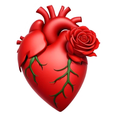 Heart with a rose sticker