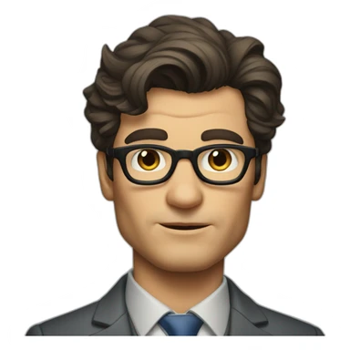 portrait of clark kent with great hair sticker
