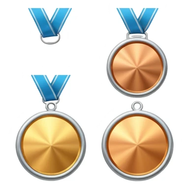 gold, silver and bronze medal sticker
