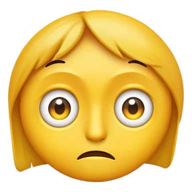 Un emoji de una carita haciendo como que no le están hablando a ella o ignorando q es de ella que están hablando  sticker
