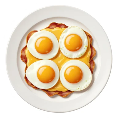 Eggs and bacon in a plate sticker