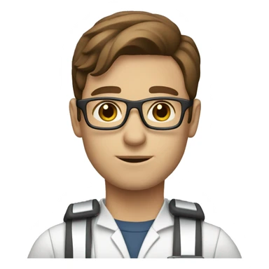 IT specialist with brown hair sticker