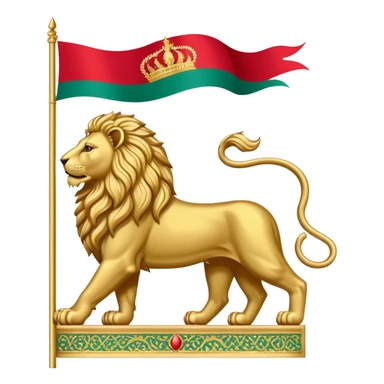 Persia heritage flag that has lion sticker